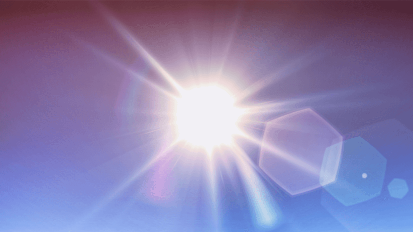 紫外線の強い太陽の様子